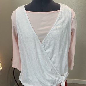 Altar’d State | white | vest | medium | ties on the side | sleeveless |